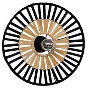 Plafoniera / aplica pentru tavan/perete design modern Baule negru, natur 40cm