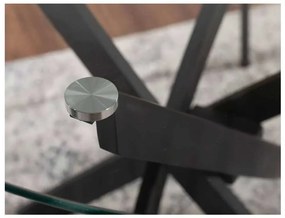 Măsuță de cafea Seward, transparent / negru