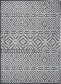 vidaXL Covor de exterior, dungi albastre, 200x280 cm, țesătură plată