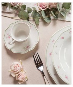 Set 2 căni din porțelan Brandani Nonna Rosa, alb