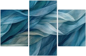 Tablou - Undele albastre și albe (90x60 cm)