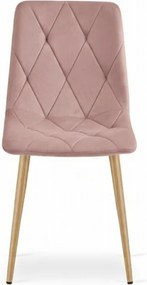 Scaun din catifea roz vechi LIBRA CLOUD ROSE