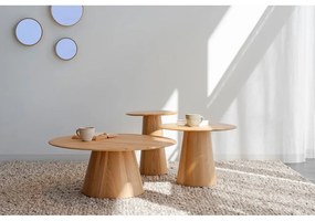 Măsuță auxiliară rotundă din lemn de stejar ø 55 cm Mushroom – Gazzda