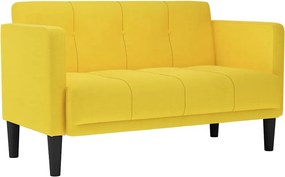 vidaXL Canapea loveseat, galben, 111 cm, textil