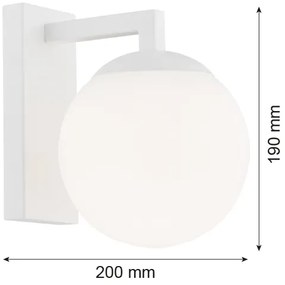 Lampă de perete ASPEN 1xE27/15W/230V albă Argon 3733