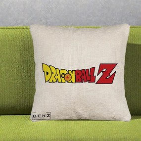 Perna Personalizata Dragon Ball Z Clasic, 40x40 cm, Bej Canapea, Husa Detasabila, Perna Inclusa, BEKZ®