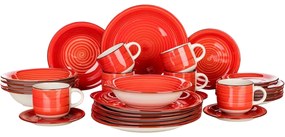 Set de masă Banquet Spiral Red 30 de piese
