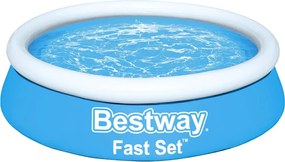 Bestway Piscina gonflabilă Fast Set, albastru, 183x51 cm, rotundă