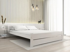 Pat de o persoana alb, IKAROS DOUBLE 120 x 200 cm Saltele: Cu saltele Coco Maxi 20 cm, Somiera pat: Cu lamele curbate