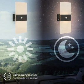 Briloner 3888015 - Aplică LED de perete reîncărcabilă cu senzor AURA, 2,5 W/5 V, 1800 mAh, neagră