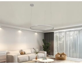 Lustră LED dimabilă pe cablu LED/55W/230V 3000-6500K + telecomandă