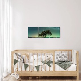 Tablou cu cerul nocturn (cu ceas) (90x30 cm)