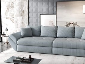 Canapea extensibilă dumonde cu ladă de depozitare si sezut confortabil din spuma high-density, Loana Zoom Gri 300x100 cm