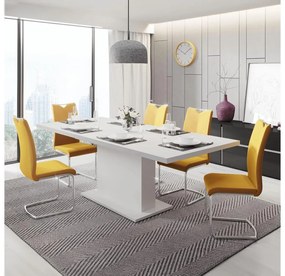 Masă de sufragerie extensibilă Bovata (alb) (pentru 6-8 persoane). 1097144