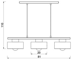 Lustră pe cablu MARTI 3xE27/15W/230V alb/crom