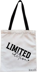 Sacosa de Panza pentru Cumparaturi, Geanta Tote, model Limited Edition, Cu fermoar, 38x34.5 cm, Alba, BEKZ®