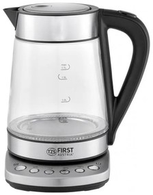 Cana electrica First Austria FA-5405-9, 2200W, 1,7 L, 4 setari, LED Indicator, Mentinere la cald, Inox