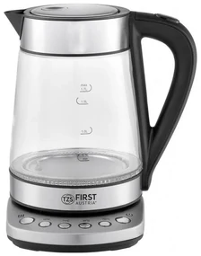 Cana electrica First Austria FA-5405-9, 2200W, 1,7 L, 4 setari, LED Indicator, Mentinere la cald, Inox
