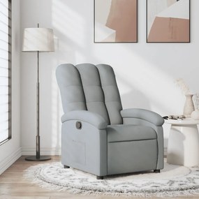 vidaXL Fotoliu rabatabil, gri deschis, material textil