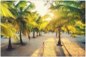 Tablou - Femeie între palmieri (90x60 cm)