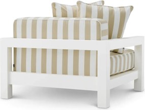 Fotoliu de interior/ exterior design LUX Cap-Antibes, alb mat