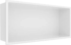 Raft incastrat dreptunghiular Balneo Wall-Box One cu rama 45x20x10 cm alb mat