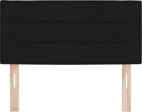 vidaXL Tăblie LED cu benzi LED cu headboard Negru 80 cm țesătură