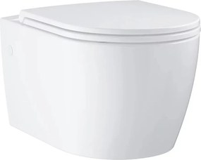 Set vas WC suspendat Grohe Bau Ceramic Rimless alb lucios cu capac softclose