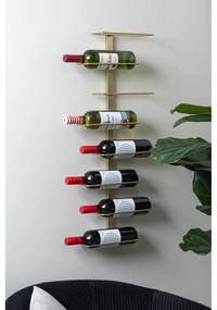 Raft pentru sticle de vin auriu de perete din metal număr sticle 8 Float – PT LIVING