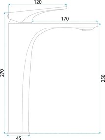 Baterie pentru baie Rea Joe auriu periat