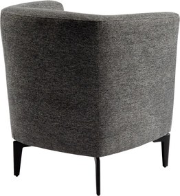 Fotoliu de design, gri / negru, KAPY