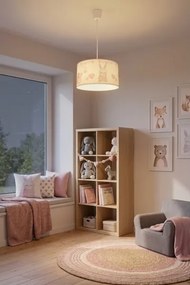 Brilagi - Lustră LED suspendată pentru copii BOBO cu cablu 1xE27/60W/230V Ø 35 cm alb/iepurași