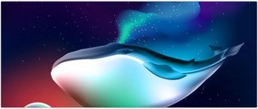 Tablou - O balenă în spațiu (120x50 cm)