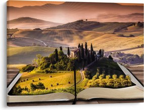 Tablou cu peisaj în carte (70x50 cm)