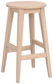 Scaun de bar în culoare naturală din lemn de stejar (înălțime șezut 65 cm) Austin – Rowico