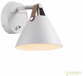 Aplica de perete design nordic STRAP 15 alba 84291001 DFTP