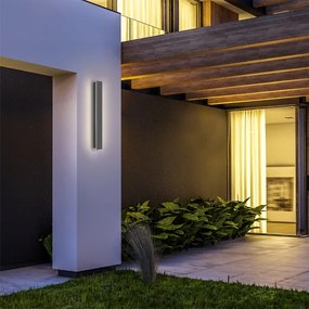 Brilagi - LINEAR Aplică LED de perete pentru exterior, 12W, 230V, 4000K, IP65, antracit