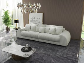 Canapea extensibilă dumonde cu 2 lăzi de depozitare si sezut confortabil din spuma high-density, Verona Ambiance Ivory 310x100 cm