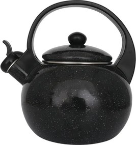 Ceainic cu fluier Kinghoff KH 2039, 2 l, interior emailat, compatibil cu plitele cu inducție, negru