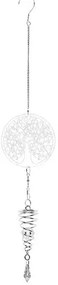 Decorațiune suspendată Arborele vieții argintiu, 10 x 4 x 50 cm