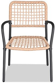 Autronic Set balcon 1+2, metal, polyrattan,natural, AZ-L1103 NAT