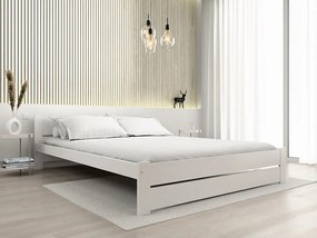 Pat de o persoana alb, IKAROS DOUBLE 120 x 200 cm Saltele: Cu saltele Deluxe 10 cm, Somiera pat: Cu lamele drepte