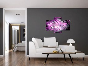 Tabloul cu abstracție frumoasă în violet (90x60 cm)