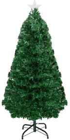 Brad artificial, pom de Craciun, brad verde cu 16 becuri LED, decoratiune de Craciun 120 cm HOMCOM | Aosom RO