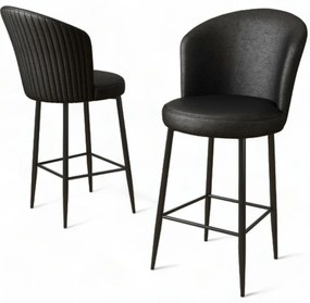 Set de scaune de bar Uras Black, 2 buc., 2 buc.