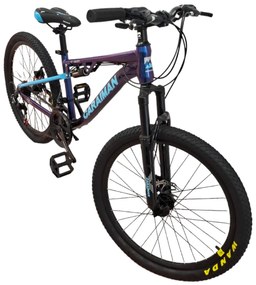 Bicicleta Caraiman, roti 24 sau 26 inch, cu dubla suspensie, frane pe disc, cameleon, BC80