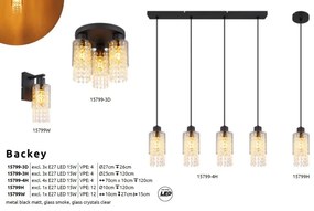 Aplica de perete design modern Backey negru