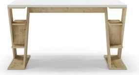 Birou cu blat alb 60x137 cm Butterfly – Marckeric