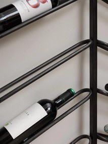 Suport de perete, pentru sticle de vin, din metal, Stim