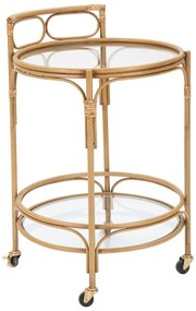 Măsuță de servire cu roți din metal ø 51 cm Panama – Mauro Ferretti